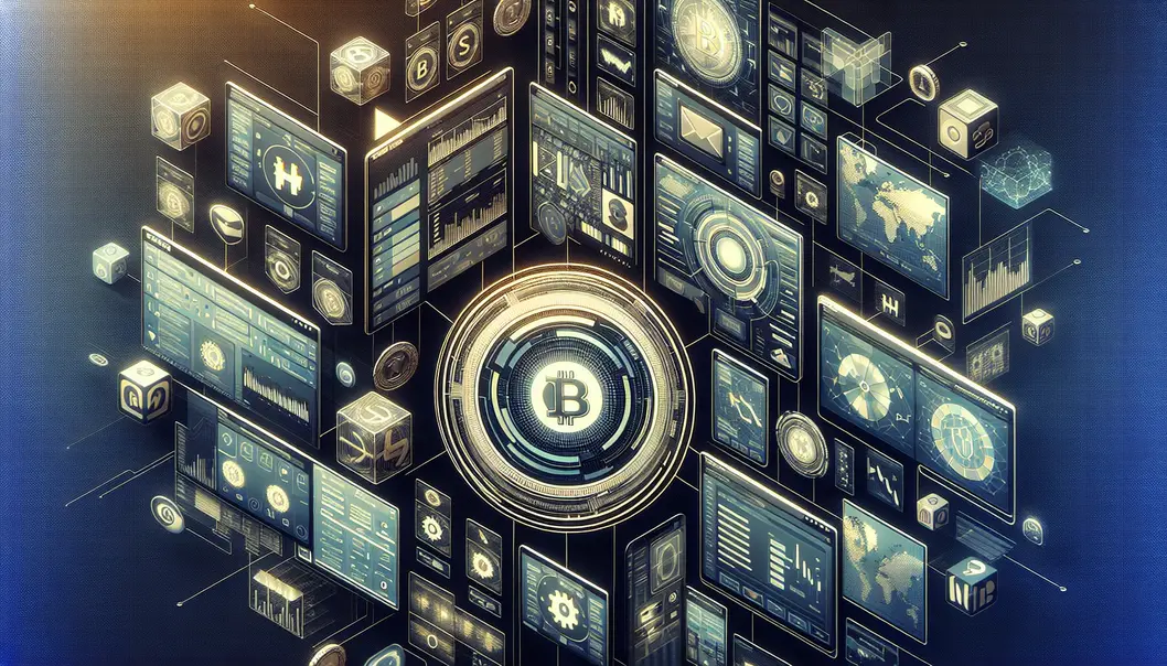 Collage of popular cryptocurrency trading platform interfaces in a modern design.