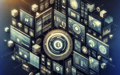 Collage of popular cryptocurrency trading platform interfaces in a modern design.